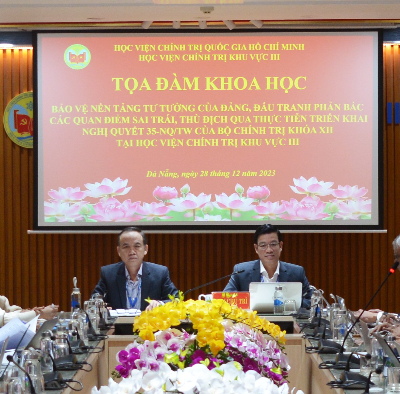 Tọa đàm khoa học: Bảo vệ nền tảng tư tưởng của Đảng, đấu tranh phản bác các quan điểm sai trái, thù địch qua thực tiễn triển khai Nghị quyết 35-NQ/TW của Bộ Chính trị khoá XII tại Học viện Chính trị khu vực III